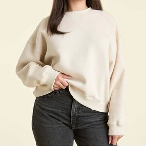 Nuuds CLASSIC CREWNECK SWEATSHIRT in Bone | Size Small | EUC